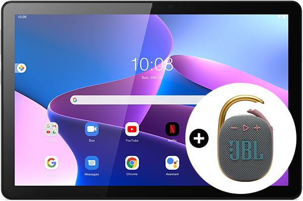 Lenovo Tab M10 (3rd Gen) Storm Grey + JBL Clip 4 Grau