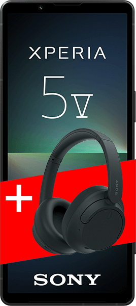 Sony Xperia 5 V Black + Sony WH-CH720N Gojischwarz