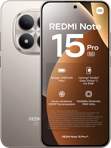 Xiaomi REDMI Note 15 Pro 5G 256GB Titanium