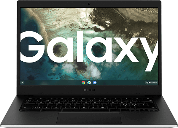 Samsung Galaxy Chromebook Go Silver Bundle mit 15 GB LTE